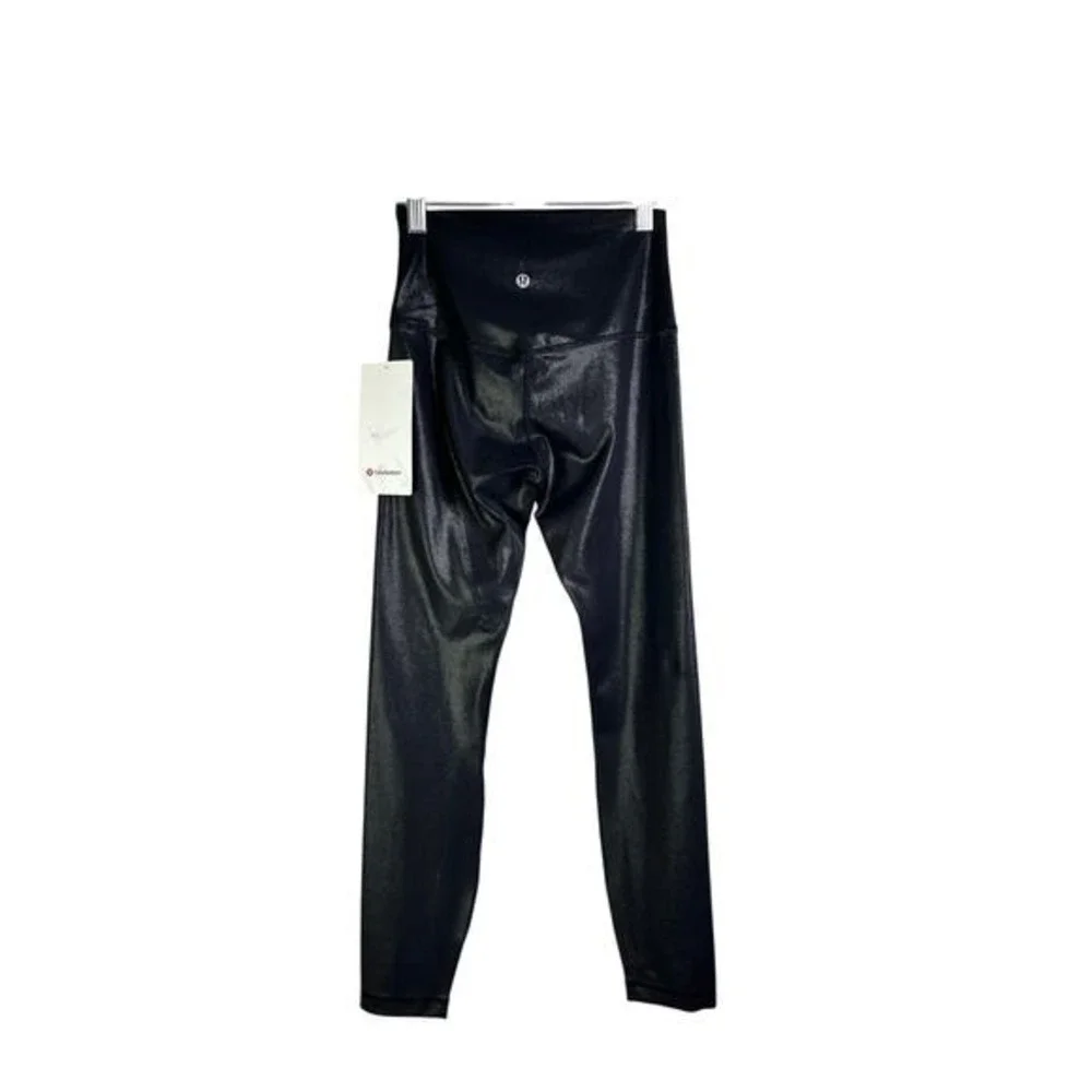 Lululemon Align Pant Women 4 Black Shine High Rise‎ 25